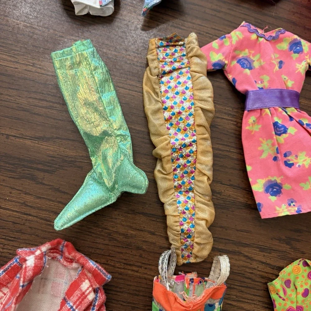 Vintage Barbie Doll Clothing Lot Mattel & Other Wedding Dress Mermaid 80s 90s 70
